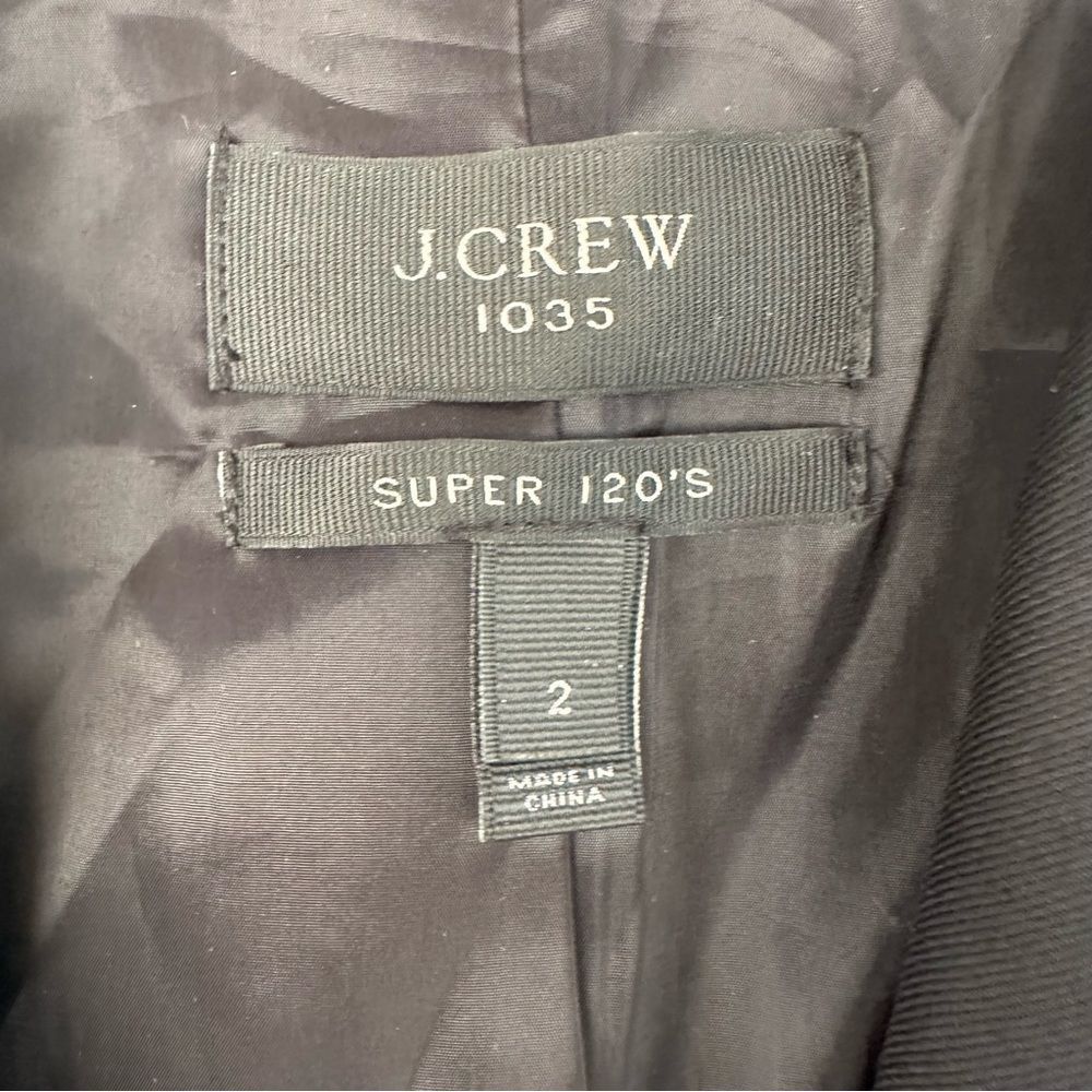 J CREW 1035 Super 120’s Wool Blazer Jacket Womens Size 2 Preppy Academia Office - Picture 6 of 7